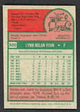 1975 Topps Baseball #500 Nolan Ryan Angels EX-MT 527159