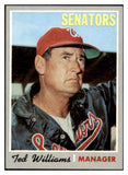 1970 Topps Baseball #211 Ted Williams Senators EX-MT 527180