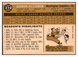 1960 Topps Baseball #210 Harmon Killebrew Senators EX-MT 527221