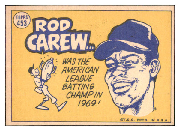 1970 Topps Baseball #453 Rod Carew A.S. Twins EX-MT 527229