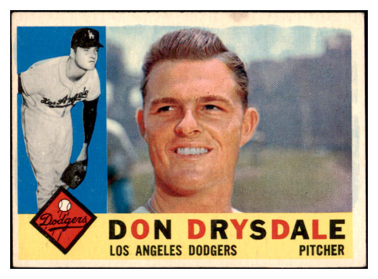 1960 Topps Baseball #475 Don Drysdale Dodgers EX-MT 527235
