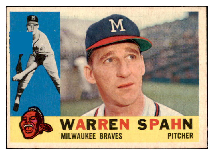 1960 Topps Baseball #445 Warren Spahn Braves EX-MT 527236