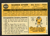 1960 Topps Baseball #445 Warren Spahn Braves EX-MT 527236