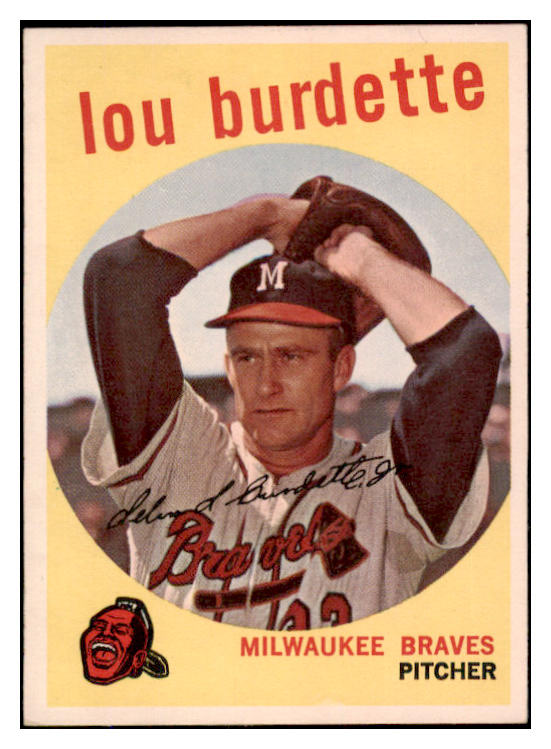 1959 Topps Baseball #440 Lou Burdette Braves EX-MT 527247