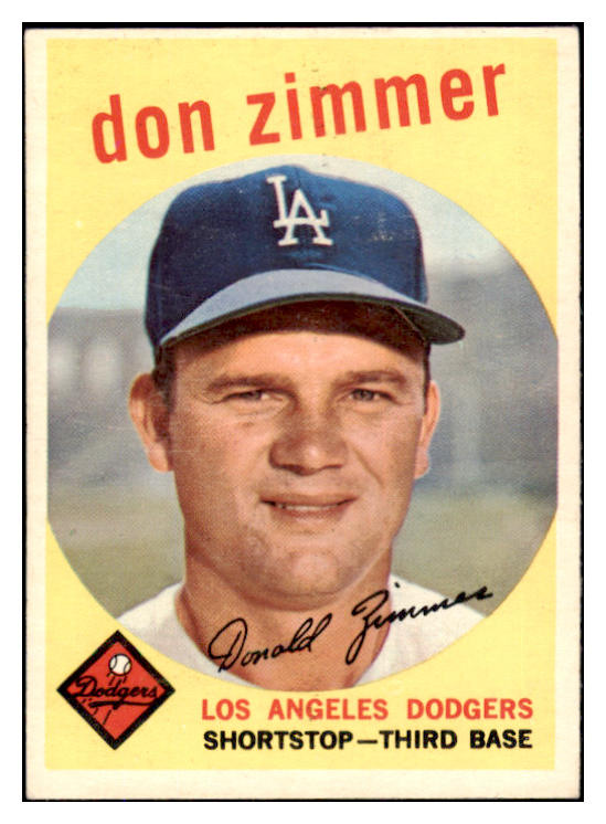 1959 Topps Baseball #287 Don Zimmer Dodgers EX-MT 527256
