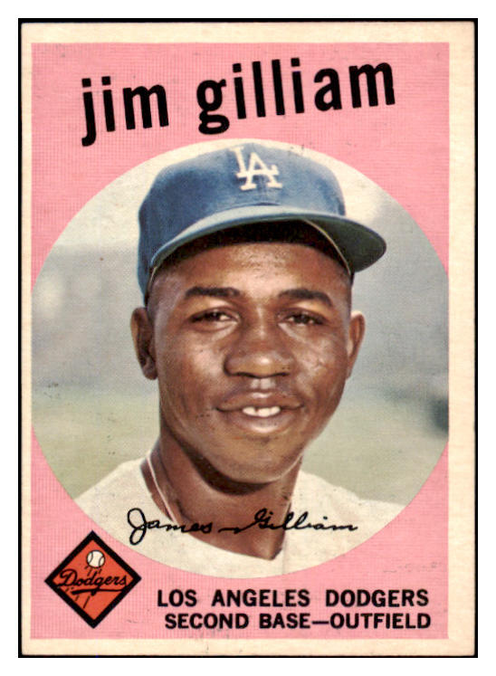 1959 Topps Baseball #306 Jim Gilliam Dodgers EX-MT 527260