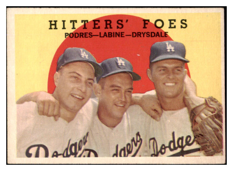 1959 Topps Baseball #262 Don Drysdale Johnny Podres EX-MT 527267