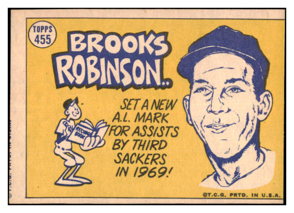 1970 Topps Baseball #455 Brooks Robinson A.S. Orioles VG-EX 527357
