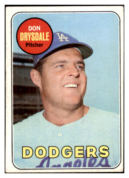 1969 Topps Baseball #400 Don Drysdale Dodgers VG-EX 527363