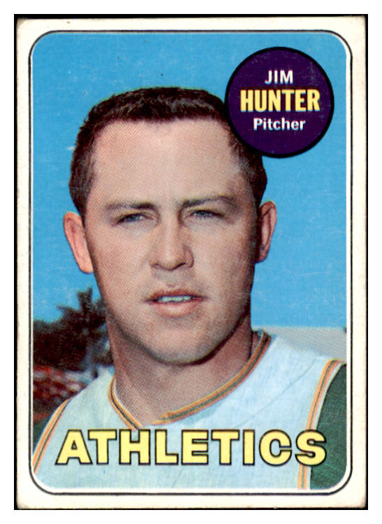 1969 Topps Baseball #235 Catfish Hunter A's VG-EX 527365