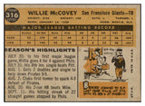 1960 Topps Baseball #316 Willie McCovey Giants VG-EX 527382