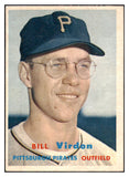 1957 Topps Baseball #110 Bill Virdon Pirates EX-MT 527420
