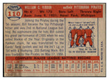 1957 Topps Baseball #110 Bill Virdon Pirates EX-MT 527420