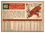 1959 Topps Baseball #403 Clem Labine Dodgers EX 527422