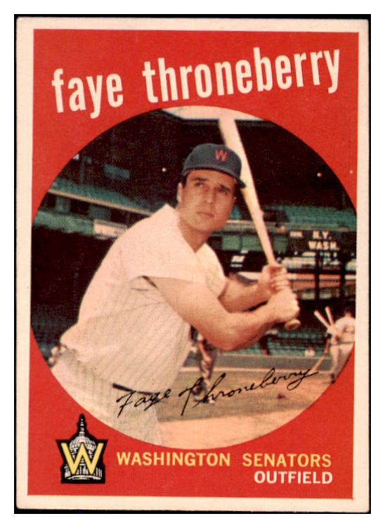 1959 Topps Baseball #534 Faye Throneberry Senators EX-MT 527428