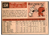 1959 Topps Baseball #534 Faye Throneberry Senators EX-MT 527428