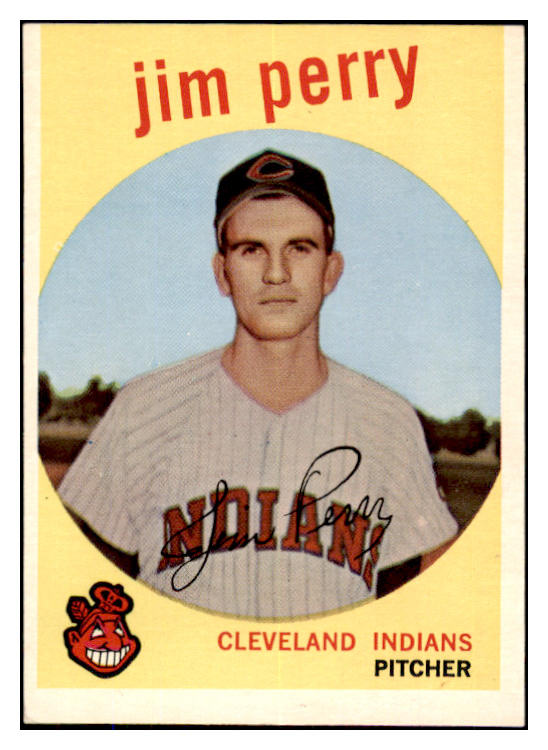 1959 Topps Baseball #543 Jim Perry Indians EX+/EX-MT 527469