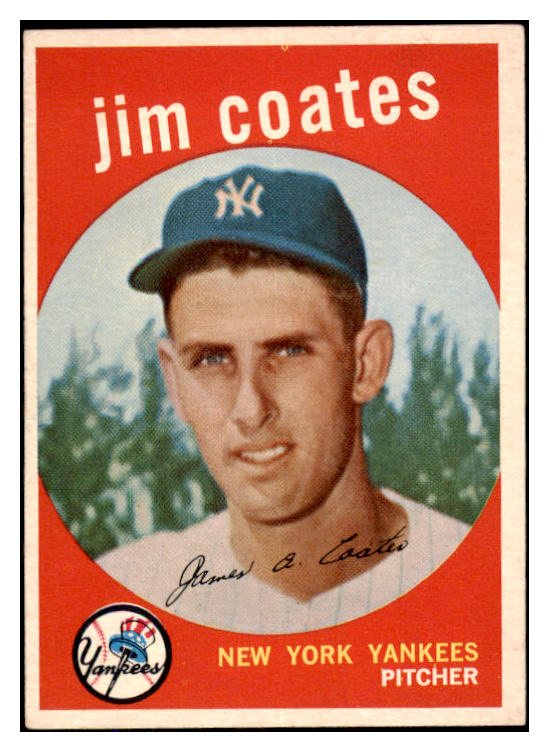 1959 Topps Baseball #525 Jim Coates Yankees EX 527472