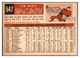 1959 Topps Baseball #547 Jim Baxes Dodgers EX 527479