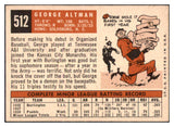 1959 Topps Baseball #512 George Altman Cubs EX 527481