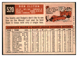 1959 Topps Baseball #520 Don Elston Cubs EX-MT 527485