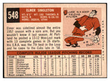 1959 Topps Baseball #548 Elmer Singleton Cubs EX-MT 527493