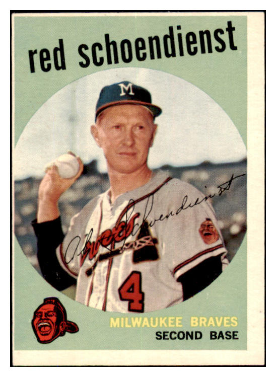 1959 Topps Baseball #480 Red Schoendienst Braves VG-EX 527495