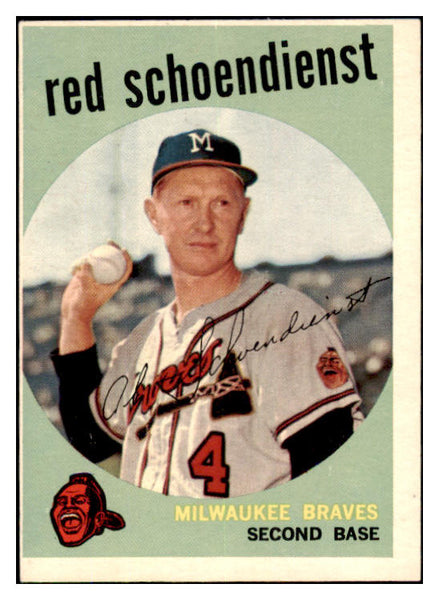 1959 Topps Baseball #480 Red Schoendienst Braves VG-EX 527495
