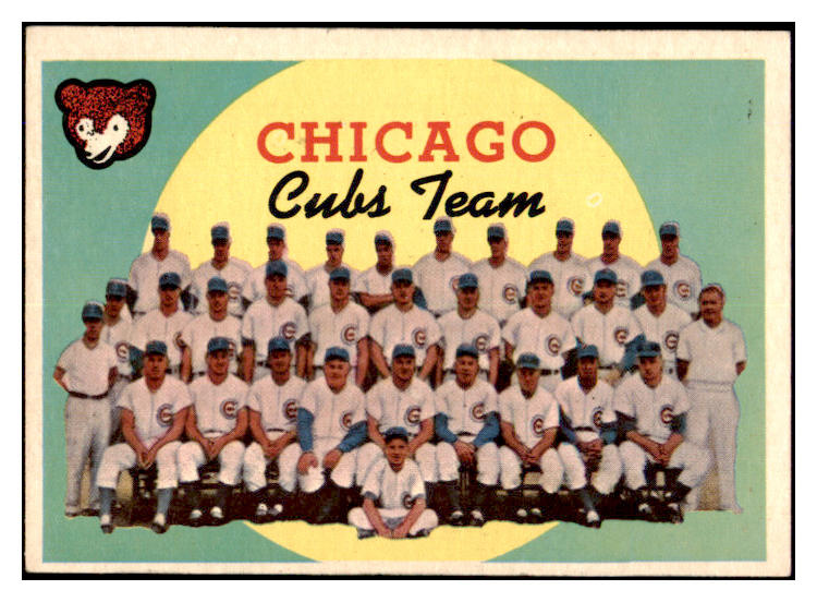 1959 Topps Baseball #304 Chicago Cubs Team EX 527505