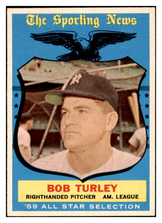 1959 Topps Baseball #570 Bob Turley A.S. Yankees EX-MT 527507