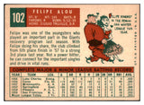 1959 Topps Baseball #102 Felipe Alou Giants EX 527509