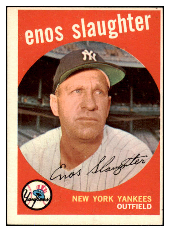 1959 Topps Baseball #155 Enos Slaughter Yankees EX 527510
