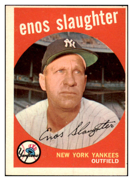1959 Topps Baseball #155 Enos Slaughter Yankees EX 527510