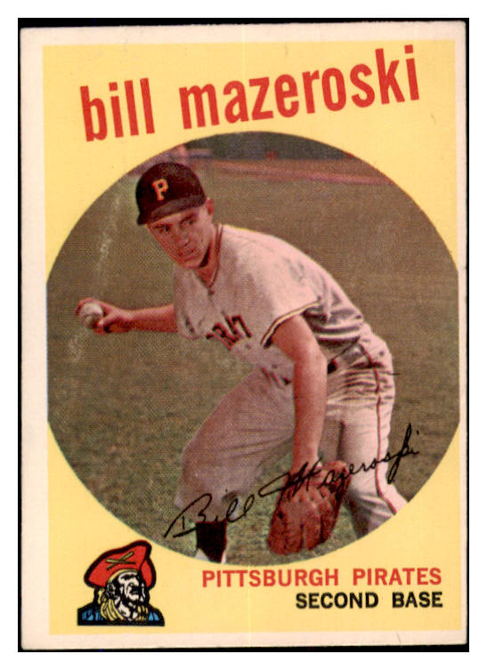 1959 Topps Baseball #415 Bill Mazeroski Pirates EX 527513