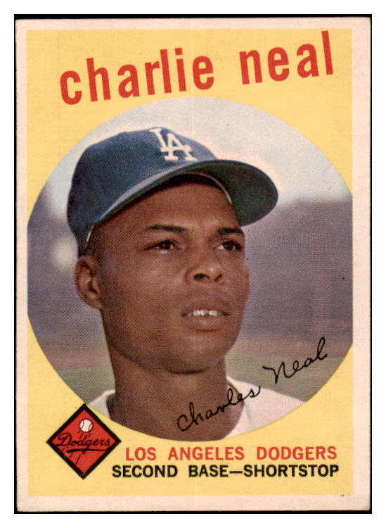 1959 Topps Baseball #427 Charlie Neal Dodgers EX 527514