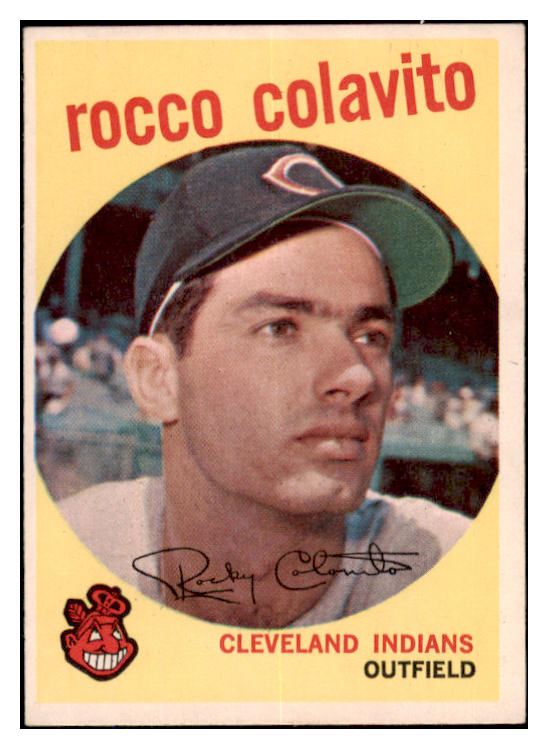 1959 Topps Baseball #420 Rocky Colavito Indians EX 527515