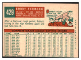 1959 Topps Baseball #429 Bobby Thomson Cubs EX+/EX-MT 527518