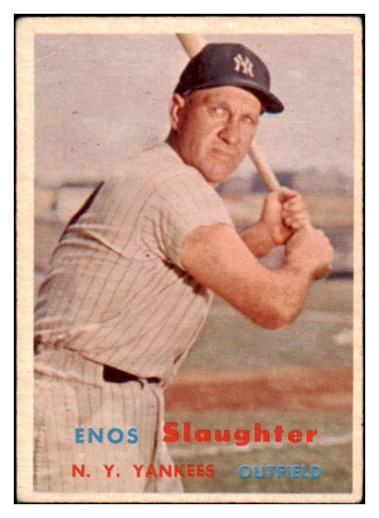 1957 Topps Baseball #215 Enos Slaughter Yankees VG-EX 527530