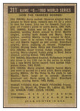 1961 Topps Baseball #311 World Series Game 6 Whitey Ford VG 527547