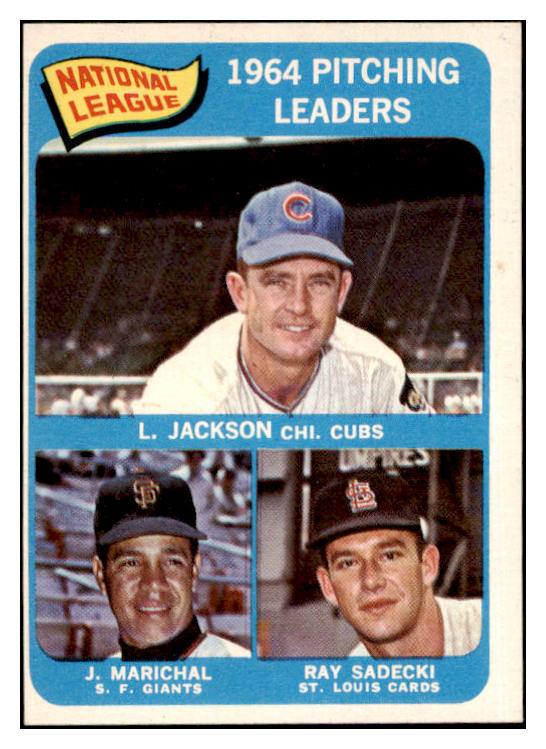 1965 Topps Baseball #010 N.L. Win Leaders Marichal EX-MT 527556