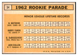1963 Topps Baseball #054 Dave DeBusschere White Sox VG-EX Variation 527567