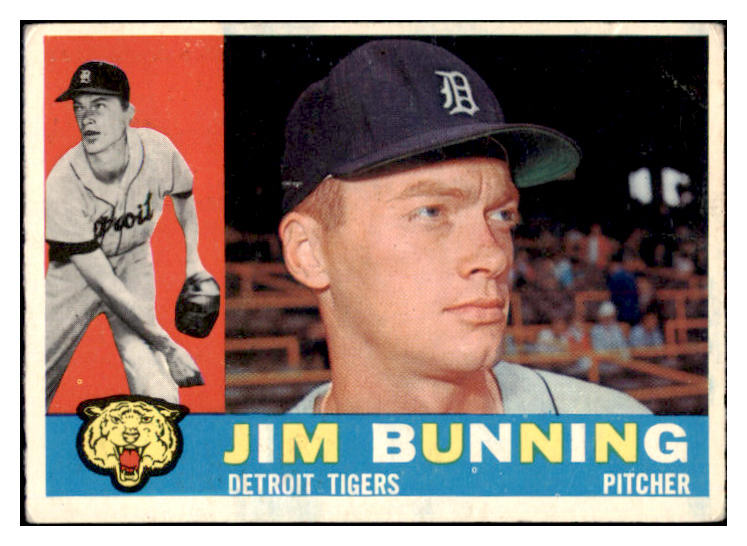1960 Topps Baseball #502 Jim Bunning Tigers VG 527569