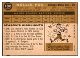 1960 Topps Baseball #100 Nellie Fox White Sox EX+/EX-MT 527575