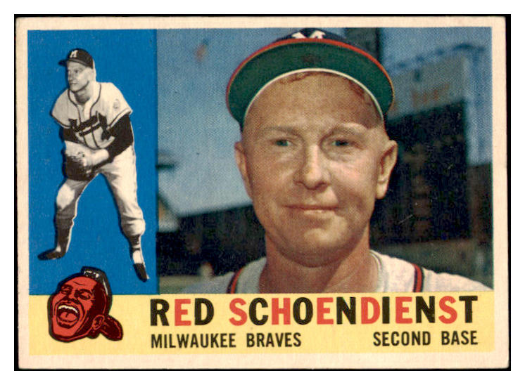 1960 Topps Baseball #335 Red Schoendienst Braves VG-EX 527578