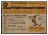 1960 Topps Baseball #505 Ted Kluszewski White Sox VG-EX 527582