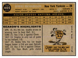 1960 Topps Baseball #405 Bobby Richardson Yankees EX 527583