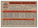 1957 Topps Baseball #329 Chicago White Sox Team VG-EX 527594