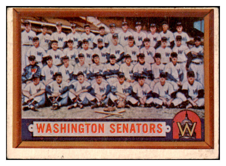 1957 Topps Baseball #270 Washington Senators Team VG-EX 527595