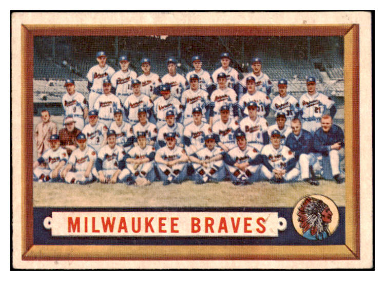 1957 Topps Baseball #114 Milwaukee Braves Team VG-EX 527598