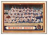 1957 Topps Baseball #114 Milwaukee Braves Team VG-EX 527598